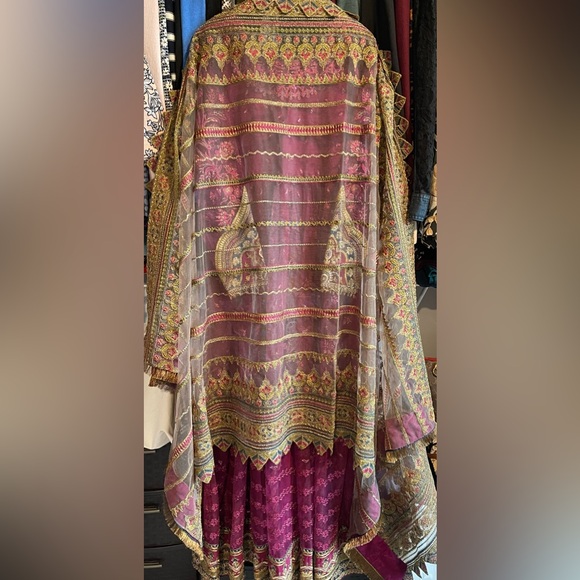 Pakistani designer Baroque maxi dress Asim jofa Maria b shalwar kameez eid Saree - Picture 17 of 17